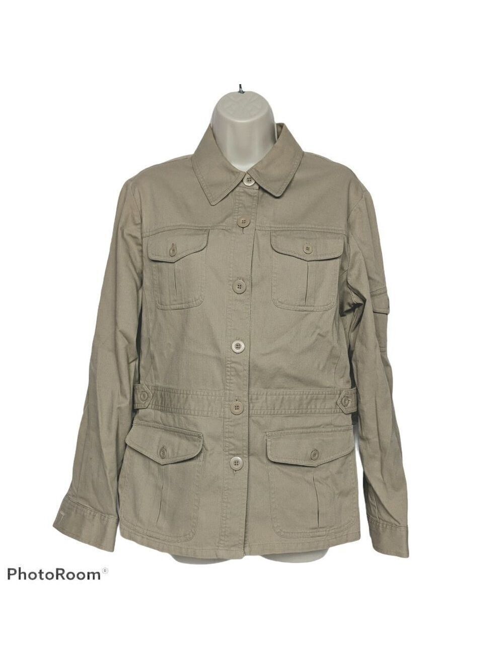 Jones Wear Tan Button Up Sport Jacket Size 10